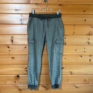 Level 99 Women's Charcoal Green Cargo Jogger Pants